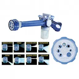 Насадка для шланга EZ Jet Water Cannon 8в1 з розпилювачем, мильним резервуаром і 8 режимами - мініатюра 4