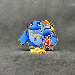Акрилова колекційна фігурка Brawl Stars Базз и Ніта 10 см - мініатюра 2