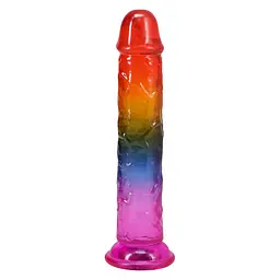 Дилдо Doc Johnson Crystal Jellies 7.5 Inch Dong Rainbow, 19.7 см