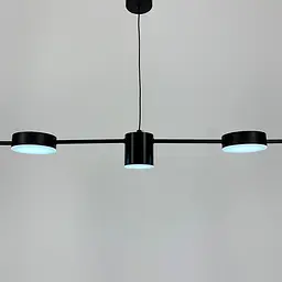 Видовджена чорна люстра LUMINA LUX Line.F MJ 117/5 BK - мініатюра 6