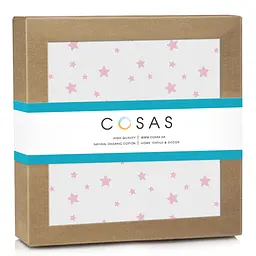 Пелюшки фланелеві Cosas Rose Stars 80х80 см (FlannelDiapers_StarRoseWhite_80x80) - мініатюра 2