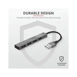 Концентратор Trust Halyx Aluminium 4-Port Mini USB Hub (23786_TRUST) - мініатюра 8