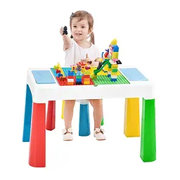 Дитячий функціональний столик і стільчик Poppet 5в1, блакитний (PP-002B) - мініатюра 4