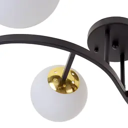 Люстра стельова Brille в спальнюю Е27 30W BK/WH (BR-01 644C/5) - мініатюра 8