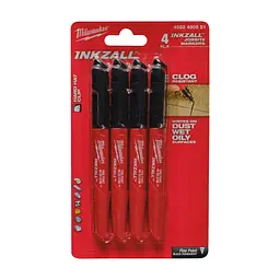 Набор маркеров Milwaukee INKZALL для стройплощадки тонких, 4 шт. (4932480551)