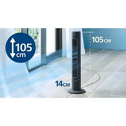 Вентилятор Philips колонний 110 см 40 Вт графіт (CX5535/11) - мініатюра 14