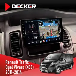 Штатна магнітола Opel Vivaro 2011-2015 Decker D10-011 4x64, DSP, 4G, 360 Decker (НФ-00006197)