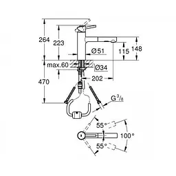 Змішувач для кучні Grohe Concetto 30273001 Хром - мініатюра 2