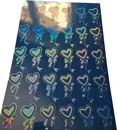 Плівка для друку Galaxy А4 80 мкм Love Ribbon Holografic 20 шт Прозорий (11104) - мініатюра 3