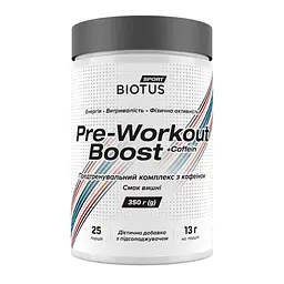 Передтренувальний комплекс, Pre-workout Boost, смак вишні, 350 г Biotus vit0003359