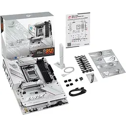 Материнська плата Asus Rog Strix B850-A Gaming WIFI sAM5 B850 4xDDR5 M.2 HDMI DP WiFi BT ATX білий - мініатюра 2