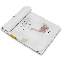 Багаторазова пелюшка Lionelo Bamboo Set Dino, 70х70 см, 3 шт., зелена/біла/жовта (LO-DINO BAMBOO BOX MULTICOLOR) - мініатюра 4