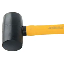 Киянка гумова Sigma 340 г фібергласова рукоятка. чорна (4317351) - мініатюра 2