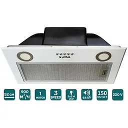 Витяжка вбудована Ventolux Punto 52 WH (900) PB PC - мініатюра 4
