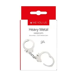 Наручники металеві Me You Us Heavy Metal Handcuffs Kinx 26 см сріблястий - мініатюра 3