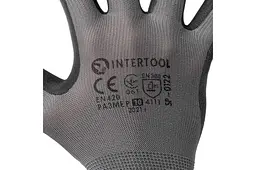 Рукавички робочі захисні Intertool нітрилові 10" сірі (в упаковці 3 шт.) - мініатюра 2
