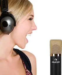 Конденсаторний USB-мікрофон Auna MIC-900WH-LED, 16 біт/48 кГц, 32 дБ (10011711) - мініатюра 6