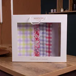 Набір вафельних рушників MirSon №620 Picnic cage 90х45 см 6 шт. (2200006740490) - мініатюра 5