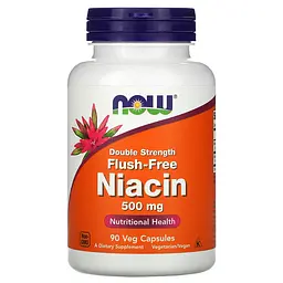 NOW Ніацин, Flush Free Niacin 500мг - 90 капсул