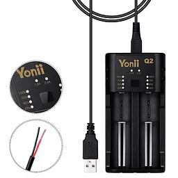 Зарядний пристрій для акумуляторних батарей USB Battery Charger Yonii Q2 універсальний зарядний пристрій - мініатюра 4