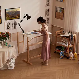 Стіл художній креслярський Meeden 6063, 90x60x84 см, дерев'яний, регульована висота - мініатюра 10