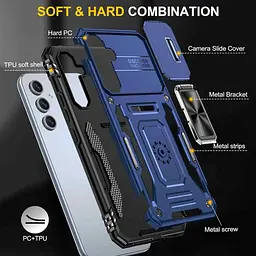 Ударостійкий чохол Camshield Army Ring для Samsung Galaxy A57 5G Синій / Navy - мініатюра 4
