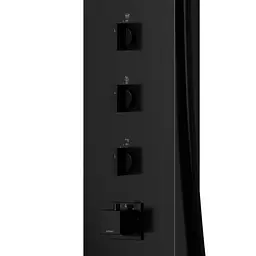 Душова панель Corsan Neo black з виливом та термостатом S060TBLW, Чорний матовий - мініатюра 4