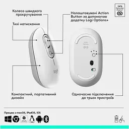 Комплект Logitech POP Icon Combo Bluetooth UA Off-White (920-013141) - мініатюра 7