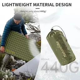 Матрац надувний Naturehike Ultralight (CNH22DZ018) 7см - одномісний - 183х58см - зелений - мініатюра 3
