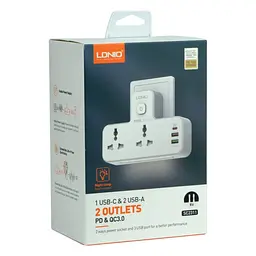Мережевий розгалужовач LDNIO SE2311 (2 х розетки 2 х USB) - мініатюра 5