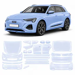 Антигравійна захисна бронеплівка за лекалами для Audi Q8 e-tron GE facelift 2023-2025 - повний кузов