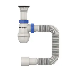 Сифон для умивальника Mixxus SU-06-A 1 1/2"×40 з пластиковим випуском MI8183