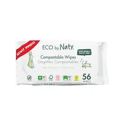 Дитячі вологі серветки з алое, 56 шт. ECO BY NATY