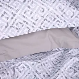 Наволочка MirSon Поплін 00-6 Geometry Grey 40х40 см сіра (2200009705380) - мініатюра 5