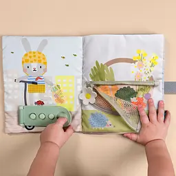Розвиваюча м'яка книжка Taf Toys  Бізібук зайченятка (13355) - мініатюра 5