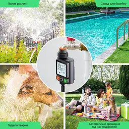Програмований таймер подачі води XON WaterTimer X344 для поливу (XWTDCS312401B 3497) Чорний - мініатюра 4
