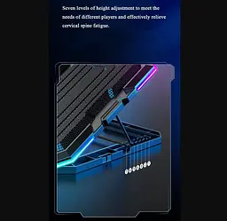 Охолоджувальна підставка для ноутбука 15-17.3 дюймів Ice Coorel N6 RGB - мініатюра 4