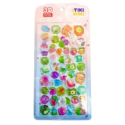 Набір 3D-наліпок "Тікі котики в саду" Tiki Wiki 25ESE009-10 серії Crystal
