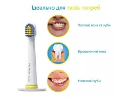 Насадки для електричної зубної щітки Pecham білі (0290119080806) - мініатюра 6