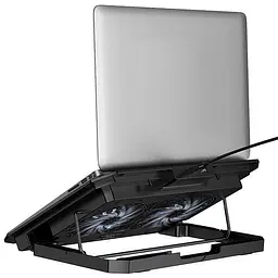 Охолоджуючий кулер-підставка для ноутбуку Hoco GA4 Jade Cooling Stand Black - мініатюра 3