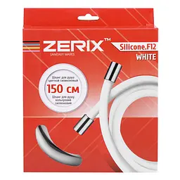 Шланг для душу Zerix F12 150 см силіконовий white ZX2997, Білий матовий - мініатюра 2