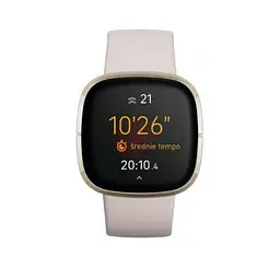 Смарт-годинник Fitbit Sense Lunar White/Soft Gold Stainless Steel (FB512GLWT) - мініатюра 2
