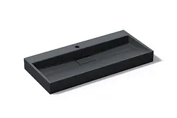 Умивальник VBI Este 100x46 см накладний/підвісний 1/O black VBI-019923 - мініатюра 4