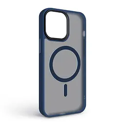 Чехол для Apple iPhone 14 Pro Max, Uniq MagCase, синий, противоударный, панель-накладка с MagSafe, ударопрочный TPU+PC, с магнитом MagSafe, поддержка полноценной беспроводной зарядки, ArmorStandart (ARM75303) - мініатюра 2