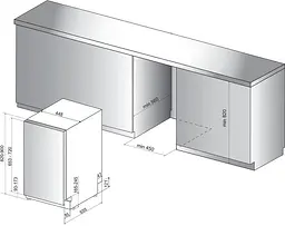 Hotpoint Посудомийна машина вбудовувана, 10компл. HSIO3O23WFE - мініатюра 9