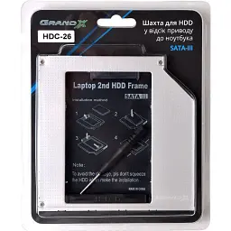 Фрейм-перехідник Grand-X HDD 2.5'' to notebook 9.5 mm ODD SATA3 (HDC-26) - мініатюра 3
