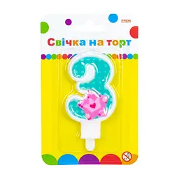 Свічка Maxi Princess "3" висотою 7,62 см (MX622050-3)