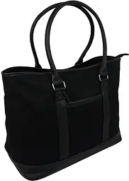 Сумка дорожня (саквояж) Live in Style Weekender 40 л 55x35x24 см коттон чорна - мініатюра 2