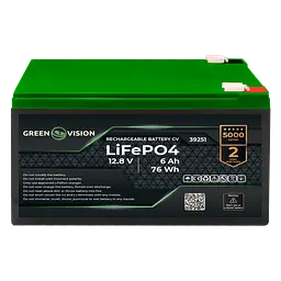 Акумулятор GV LiFePO4 12,8V - 6Ah (76Wh)