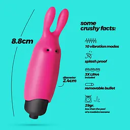 Вібратор для клітора Crushious O-Pet Vibe 8.8 см (рожевий) - мініатюра 7